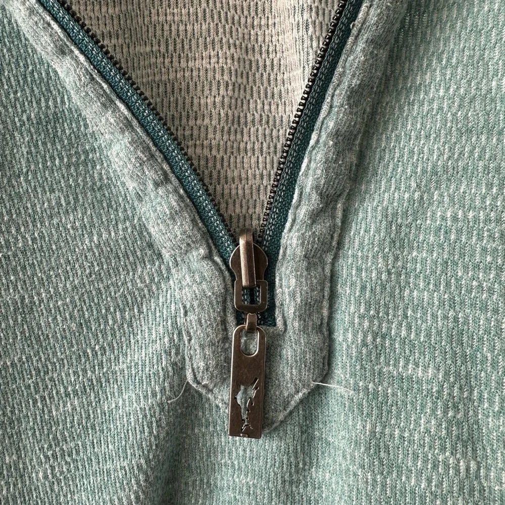 Tommy Bahama Seafoam Quarter-Zip Pullover - Picture 2 of 4